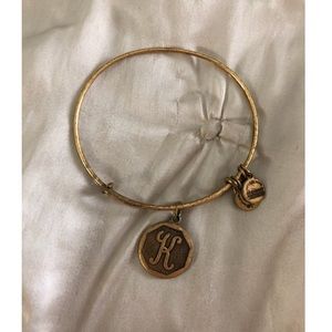 Alex and Ani Letter K Charm Bangle